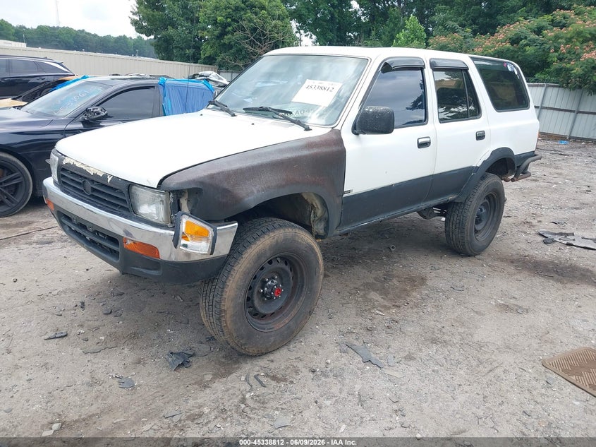 1990 Toyota 4runner VIN JT3RN37W7L0005113 IAAI salvage auction — FRONT END, Salvage (Georgia), sold $1,050 on 2026-07-09 (photo 2)