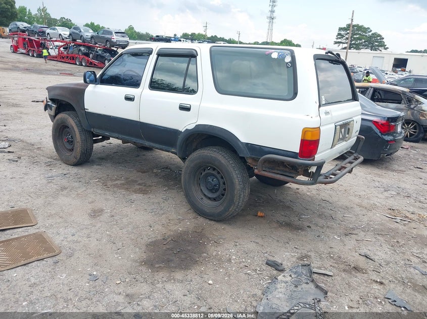 1990 Toyota 4runner VIN JT3RN37W7L0005113 IAAI salvage auction — FRONT END, Salvage (Georgia), sold $1,050 on 2026-07-09 (photo 3)