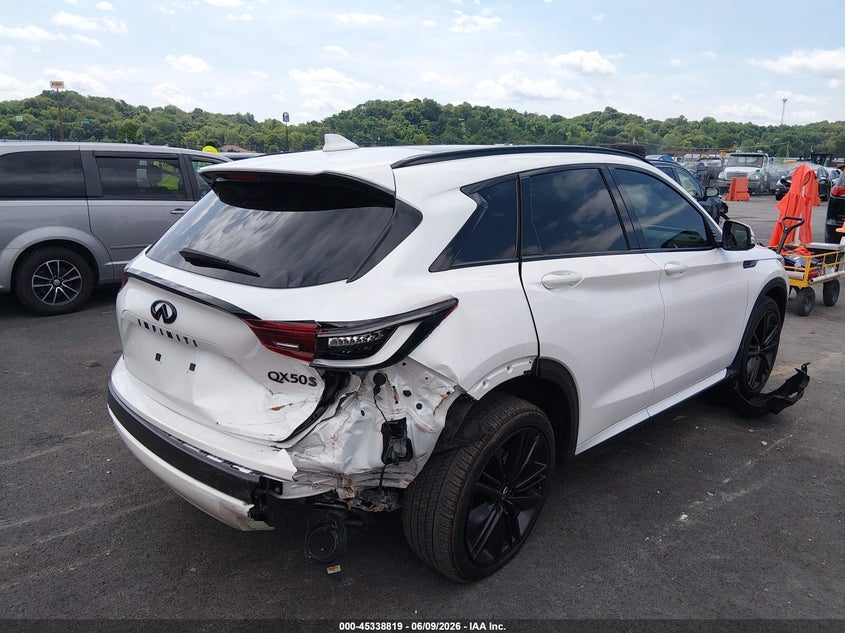 2024 Infiniti Qx50 VIN 3PCAJ5FB8RF103026 IAAI salvage auction — RIGHT REAR, Salvage (Illinois), sold $9,600 on 2026-07-28 (photo 6)