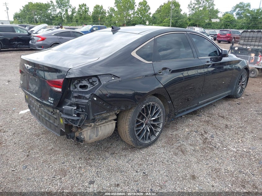 2018 Genesis G80 VIN KMHGN4JB5JU245289 IAAI salvage auction — FRONT & REAR, Salvage Title, sold $3,550 on 2026-07-17 (photo 4)