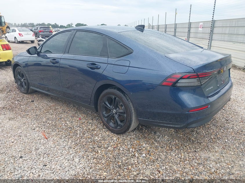 2025 Honda Accord VIN 1HGCY1F45SA037405 IAAI salvage auction — REAR END, Salvage Title, sold $11,300 on 2026-07-05 (photo 3)