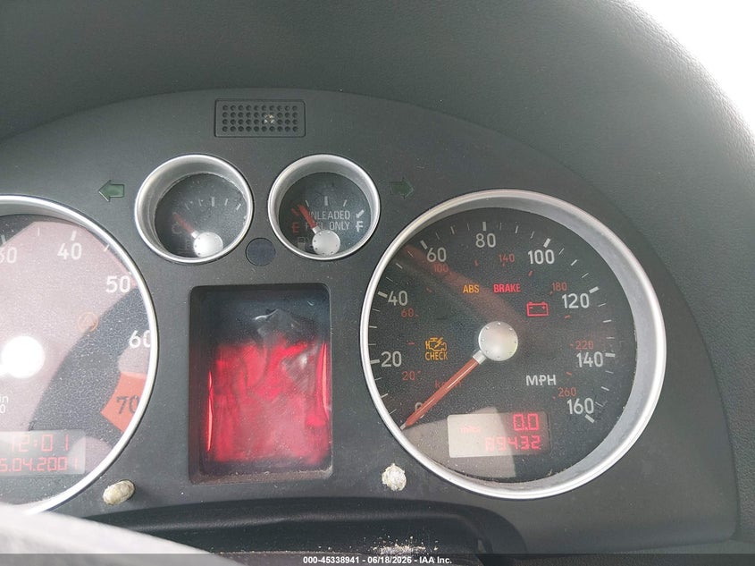 2001 Audi Tt VIN TRUTC28N911001505 IAAI salvage auction — NORMAL WEAR, Clear (Louisiana), sold $250 on 2026-07-29 (photo 7)