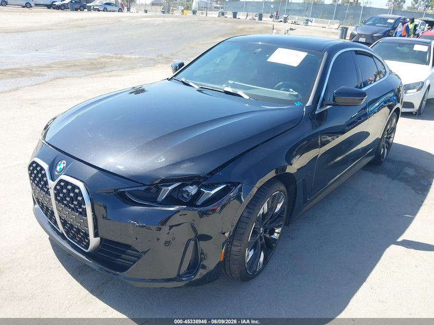 2025 BMW 4er VIN WBA23FB01SFU82250 IAAI salvage auction — LEFT FRONT, Salvage (California), sold $21,000 on 2026-07-29 (photo 2)