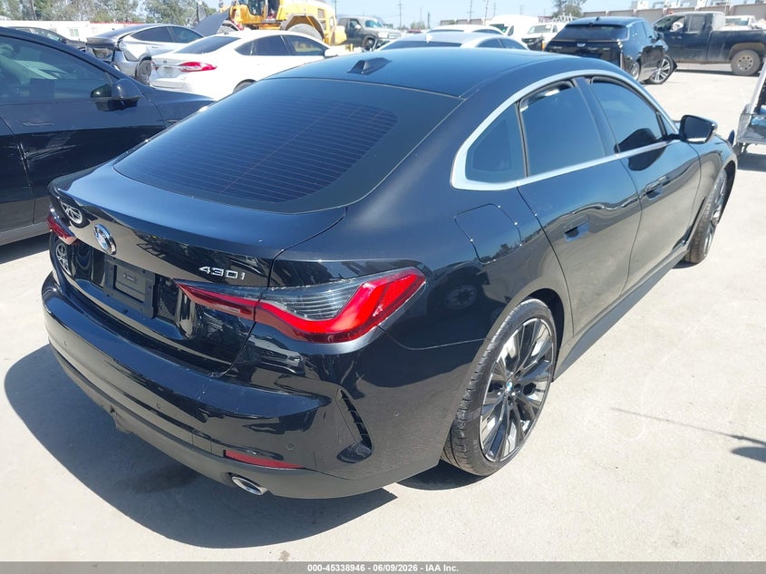 2025 BMW 4er VIN WBA23FB01SFU82250 IAAI salvage auction — LEFT FRONT, Salvage (California), sold $21,000 on 2026-07-29 (photo 4)
