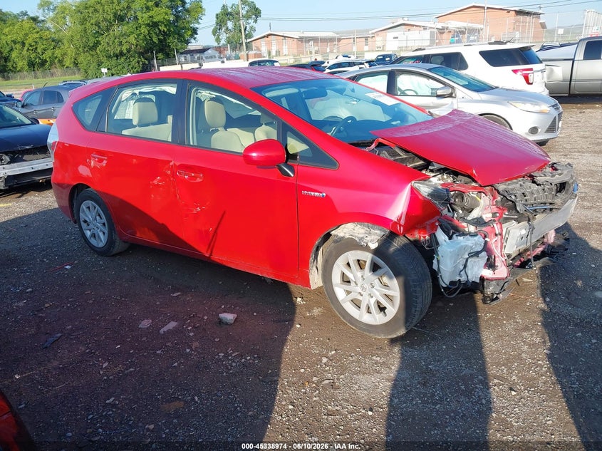 2012 Toyota Prius v VIN JTDZN3EU0C3118283 IAAI salvage auction — FRONT END, Salvage (Tennessee), sold $25 on 2026-07-16 (photo 1)