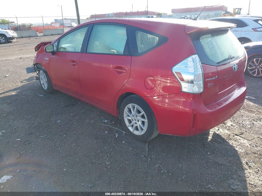 2012 Toyota Prius v VIN JTDZN3EU0C3118283 IAAI salvage auction — FRONT END, Salvage (Tennessee), sold $25 on 2026-07-16 (photo 3)