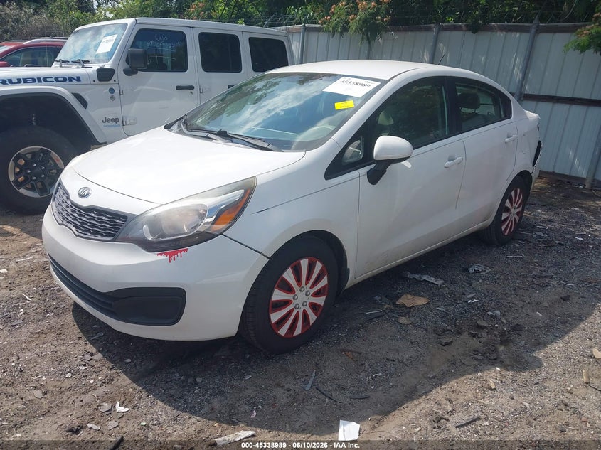 2014 Kia Rio VIN KNADM4A34E6377857 IAAI salvage auction — LEFT REAR, Salvage (Georgia), sold $575 on 2026-07-15 (photo 2)