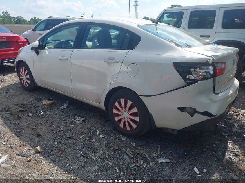 2014 Kia Rio VIN KNADM4A34E6377857 IAAI salvage auction — LEFT REAR, Salvage (Georgia), sold $575 on 2026-07-15 (photo 3)
