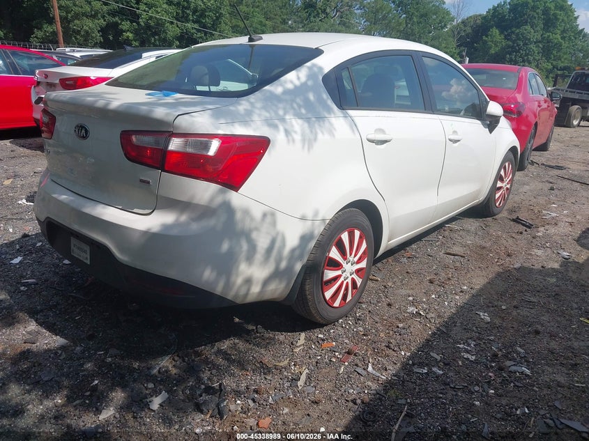 2014 Kia Rio VIN KNADM4A34E6377857 IAAI salvage auction — LEFT REAR, Salvage (Georgia), sold $575 on 2026-07-15 (photo 4)