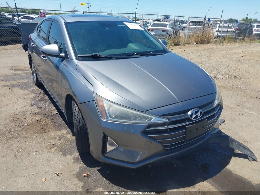 2019 Hyundai Elantra VIN KMHD84LF1KU857842 IAAI salvage auction — LEFT FRONT, Salvage (California), sold $2,975 on 2026-08-01 (photo 1)