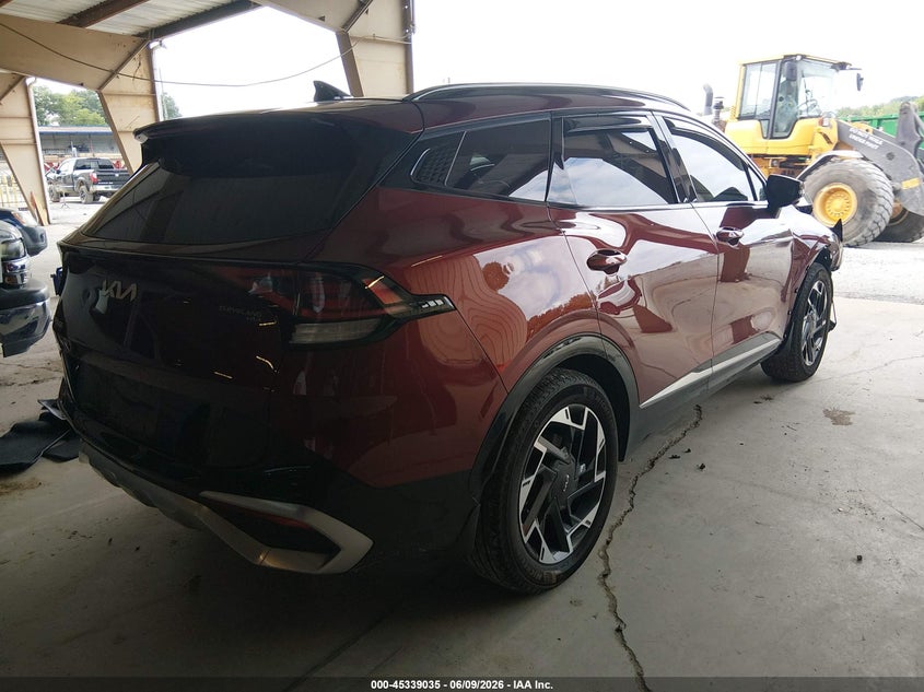 2025 Kia Sportage VIN 5XYK53DF6SG259485 IAAI salvage auction — FRONT END, Clear (Tennessee), sold $6,500 on 2026-07-29 (photo 4)