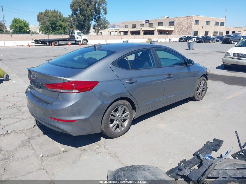 2017 Hyundai Elantra VIN KMHD84LF8HU244500 IAAI salvage auction — FRONT END, Salvage (California), sold $1,850 on 2026-07-20 (photo 4)