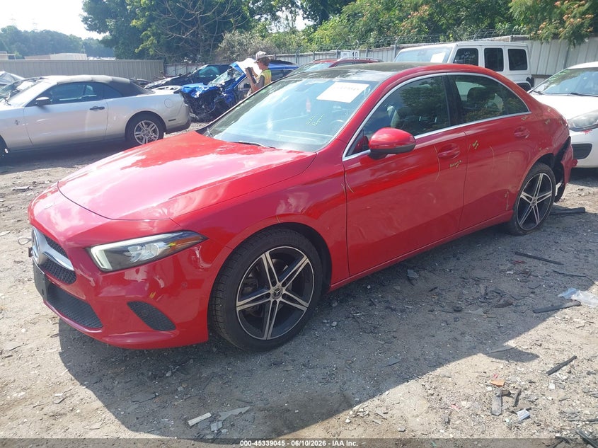 2019 Mercedes-benz A-klasse VIN WDD3G4EB0KW026310 IAAI salvage auction — REAR END, Salvage Title, sold $4,750 on 2026-08-19 (photo 2)