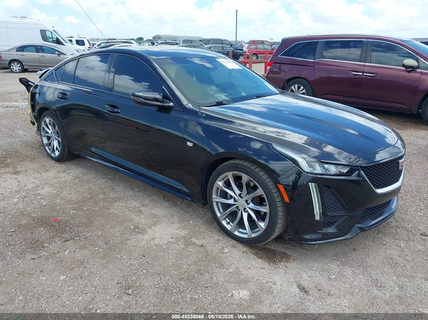 2021 Cadillac Ct5 VIN 1G6DP5RK4M0147526 IAAI salvage auction — REAR END, Salvage Title, sold $13,000 on 2026-08-29 (photo 1)