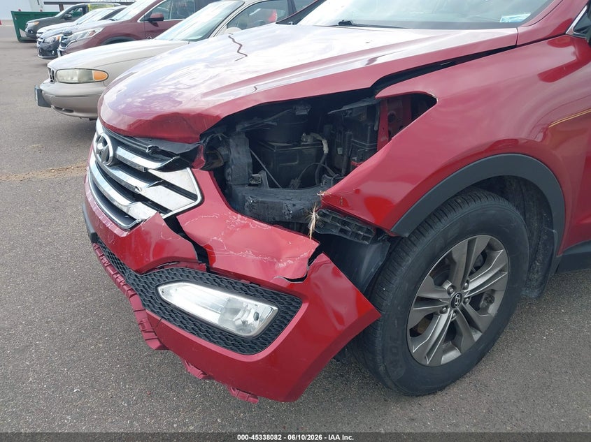 2014 Hyundai Santa fe VIN 5XYZUDLB8EG162413 IAAI salvage auction — FRONT END, Prior Salvage (Minnesota), sold $400 on 2026-08-27 (photo 6)