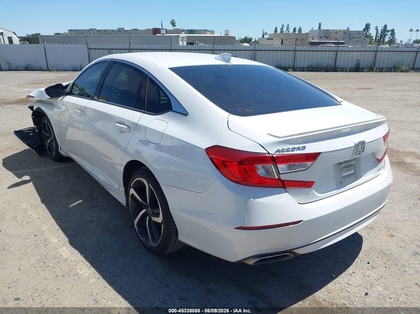 2020 Honda Accord VIN 1HGCV1F35LA107342 IAAI salvage auction — FRONT END, Salvage (California), sold $3,100 on 2026-07-21 (photo 3)