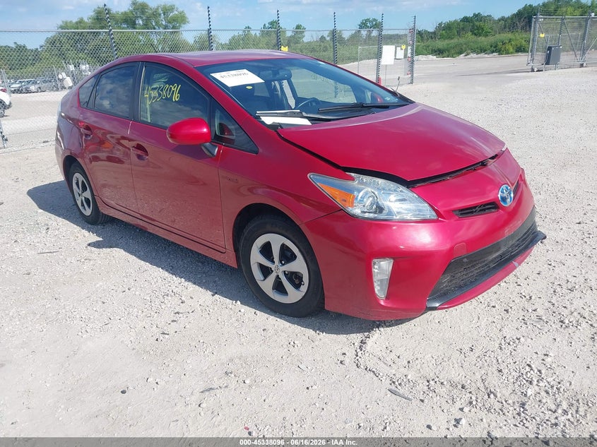2012 Toyota Prius VIN JTDKN3DU5C1545957 IAAI salvage auction — FRONT END, Clear (Wisconsin), sold $650 on 2026-07-21 (photo 1)