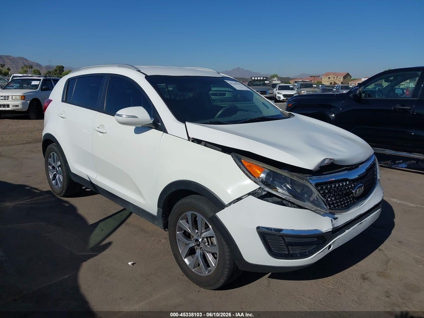 2015 Kia Sportage VIN KNDPB3AC9F7767249 IAAI salvage auction — RIGHT FRONT, Salvage (Arizona), sold $1,850 on 2026-07-07 (photo 1)