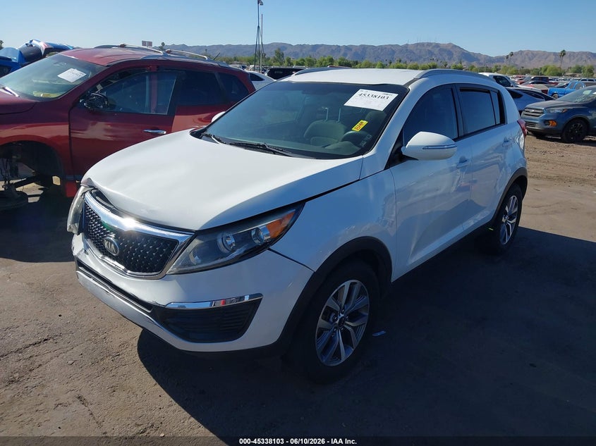 2015 Kia Sportage VIN KNDPB3AC9F7767249 IAAI salvage auction — RIGHT FRONT, Salvage (Arizona), sold $1,850 on 2026-07-07 (photo 2)