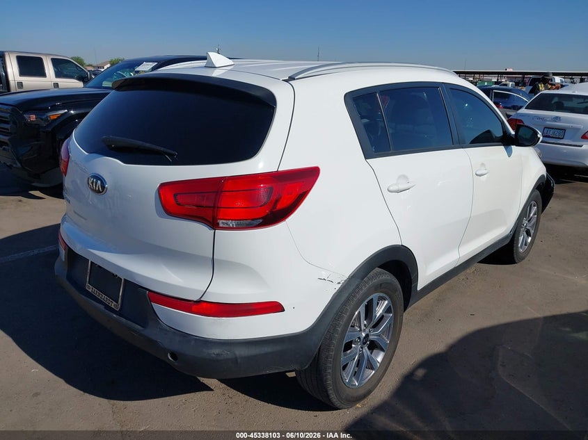 2015 Kia Sportage VIN KNDPB3AC9F7767249 IAAI salvage auction — RIGHT FRONT, Salvage (Arizona), sold $1,850 on 2026-07-07 (photo 4)