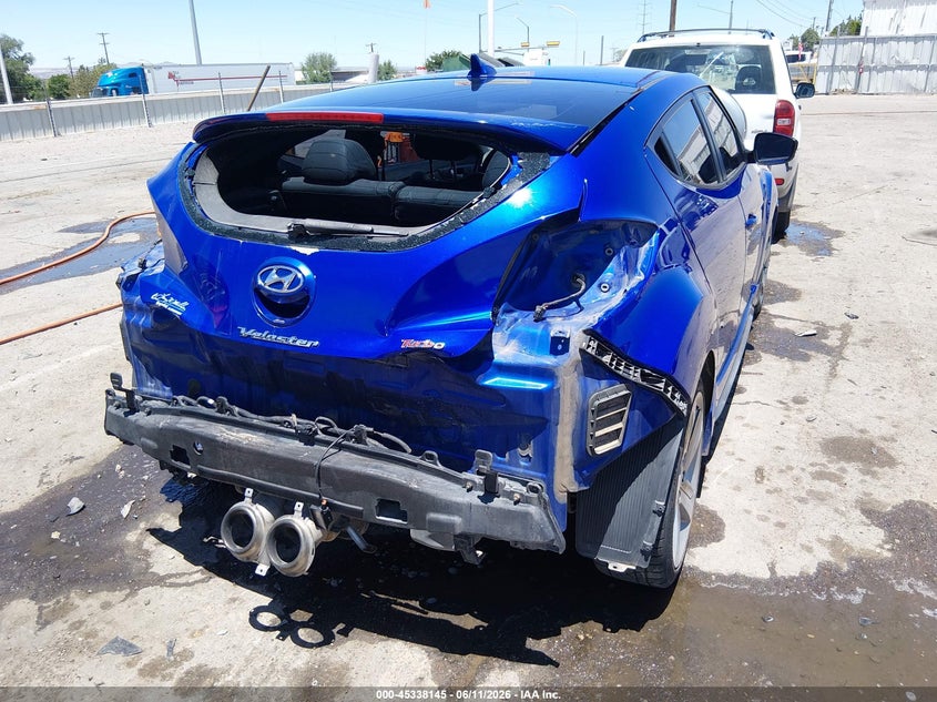 2013 Hyundai Veloster VIN KMHTC6AE6DU157690 IAAI salvage auction — REAR END, Salvage (New Mexico), sold $1,550 on 2026-07-13 (photo 6)