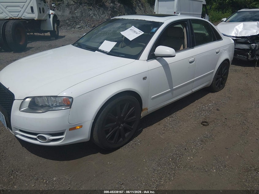 2007 Audi A4 VIN WAUDF78E57A131788 IAAI salvage auction — FRONT END, Salvage (Rhode Island), sold $25 on 2026-07-28 (photo 2)