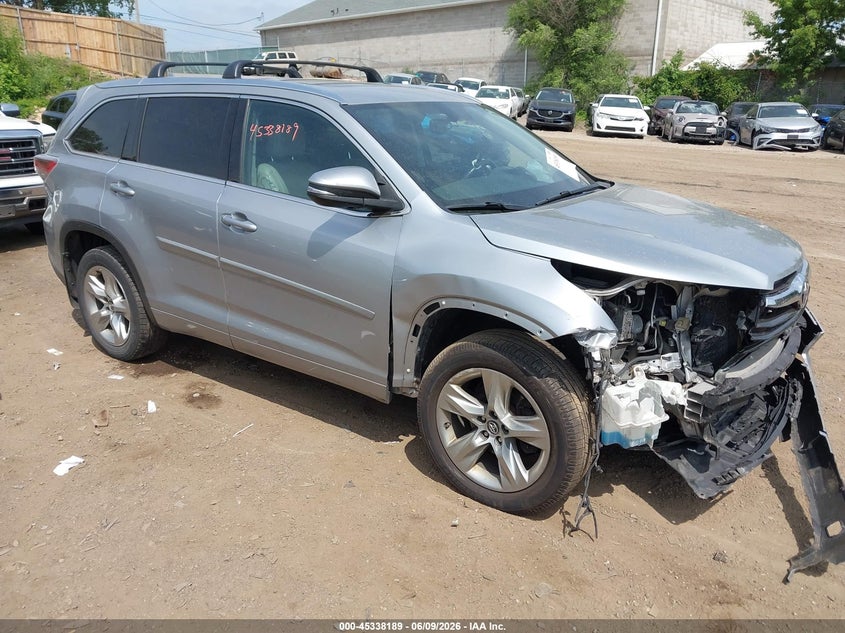 2016 Toyota Highlander VIN 5TDDKRFHXGS298688 IAAI salvage auction — FRONT END, Salvage (Minnesota), sold $6,500 on 2026-07-29 (photo 1)