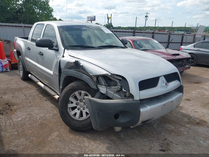 2006 Mitsubishi Raider VIN 1Z7HC38K36S561733 IAAI salvage auction — RIGHT FRONT, Junk (Oklahoma), sold $850 on 2026-08-01 (photo 1)