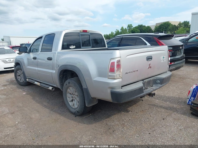 2006 Mitsubishi Raider VIN 1Z7HC38K36S561733 IAAI salvage auction — RIGHT FRONT, Junk (Oklahoma), sold $850 on 2026-08-01 (photo 3)