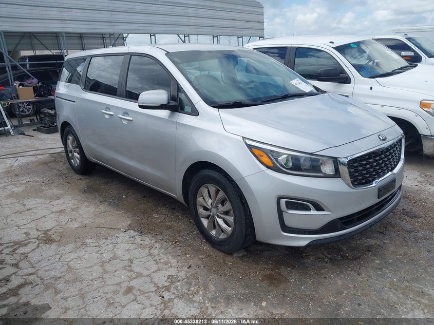 2020 Kia SEDONA VIN KNDMA5C15L6625785 IAAI salvage auction — LEFT REAR, Original (Texas), sold $3,650 on 2026-07-20 (photo 1)