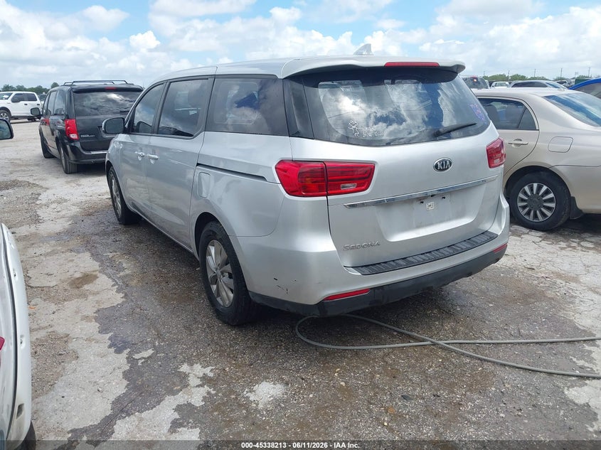 2020 Kia SEDONA VIN KNDMA5C15L6625785 IAAI salvage auction — LEFT REAR, Original (Texas), sold $3,650 on 2026-07-20 (photo 3)