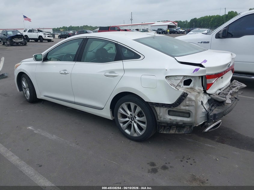 2014 Hyundai Azera VIN KMHFG4JG8EA340406 IAAI salvage auction — REAR END, Salvage (Idaho), sold $400 on 2026-07-15 (photo 3)