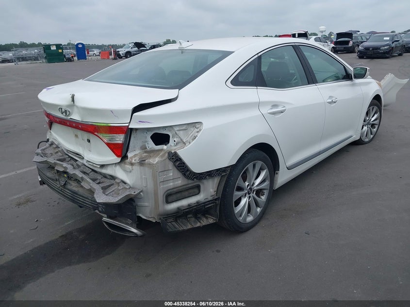 2014 Hyundai Azera VIN KMHFG4JG8EA340406 IAAI salvage auction — REAR END, Salvage (Idaho), sold $400 on 2026-07-15 (photo 4)