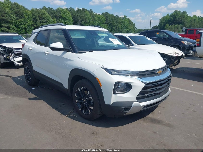 2023 Chevrolet Trailblazer VIN KL79MPS26PB159796 IAAI salvage auction — LEFT FRONT, Salvage (North Carolina), sold $4,400 on 2026-07-29 (photo 1)