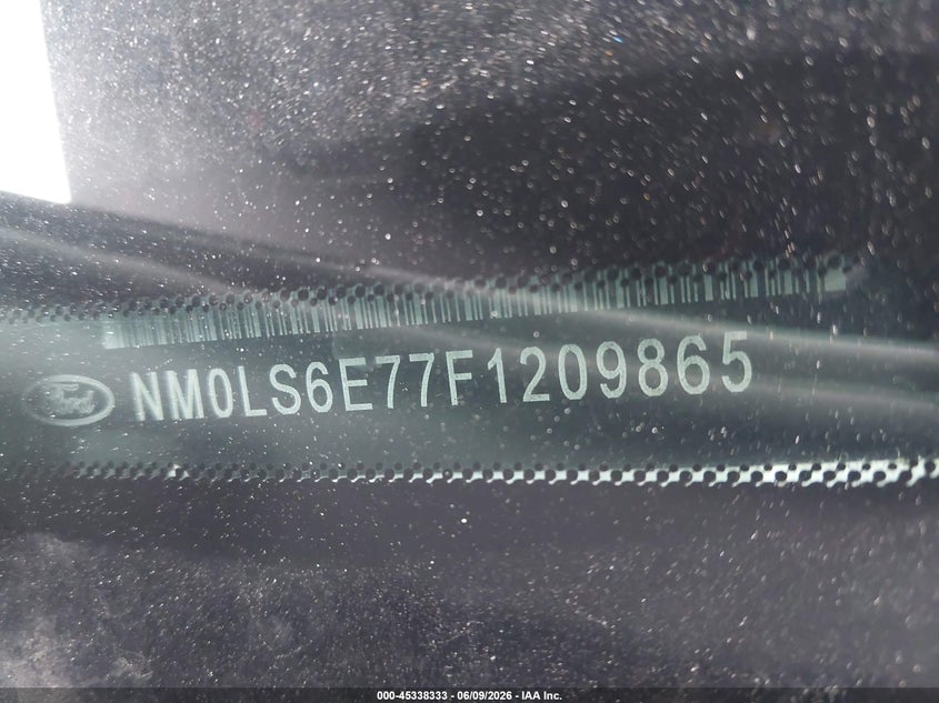 2015 Ford Transit VIN NM0LS6E77F1209865 IAAI salvage auction — FRONT END, Rebuildable (Florida), sold $675 on 2026-07-28 (photo 9)