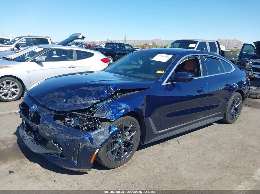 2023 BMW I4 VIN WBY43AW03PFR37923 IAAI salvage auction — LEFT FRONT, Salvage (Arizona), sold $8,200 on 2026-07-28 (photo 2)
