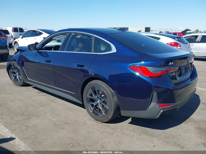 2023 BMW I4 VIN WBY43AW03PFR37923 IAAI salvage auction — LEFT FRONT, Salvage (Arizona), sold $8,200 on 2026-07-28 (photo 3)