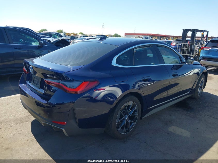 2023 BMW I4 VIN WBY43AW03PFR37923 IAAI salvage auction — LEFT FRONT, Salvage (Arizona), sold $8,200 on 2026-07-28 (photo 4)