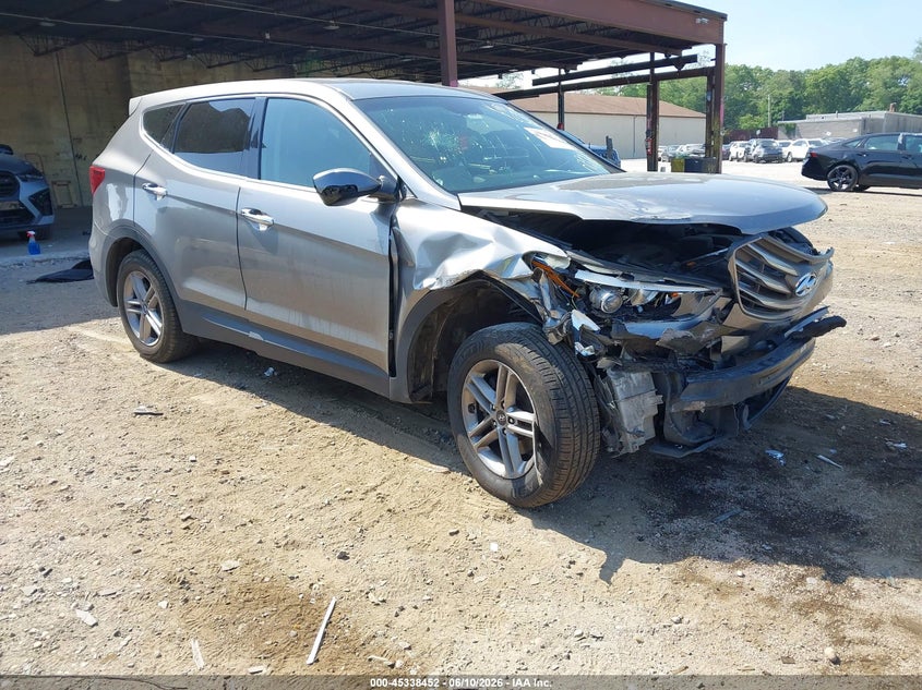 2017 Hyundai Santa fe VIN 5NMZTDLB1HH029747 IAAI salvage auction — FRONT END, Salvage (New Jersey), sold $875 on 2026-07-26 (photo 1)