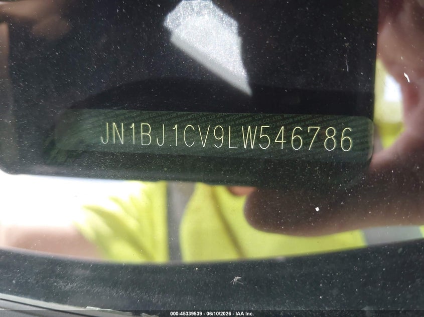 2020 Nissan Rogue VIN JN1BJ1CV9LW546786 IAAI salvage auction — FRONT END, Salvage - Greater Than 75% (Maryland), sold $1,900 on 2026-07-21 (photo 9)