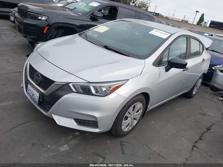 2021 Nissan Versa VIN 3N1CN8BV4ML893484 IAAI salvage auction — REAR END, Salvage Title, sold $4,800 on 2026-08-01 (photo 2)