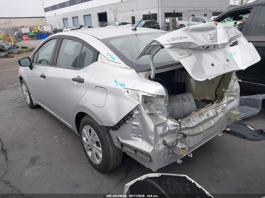 2021 Nissan Versa VIN 3N1CN8BV4ML893484 IAAI salvage auction — REAR END, Salvage Title, sold $4,800 on 2026-08-01 (photo 3)