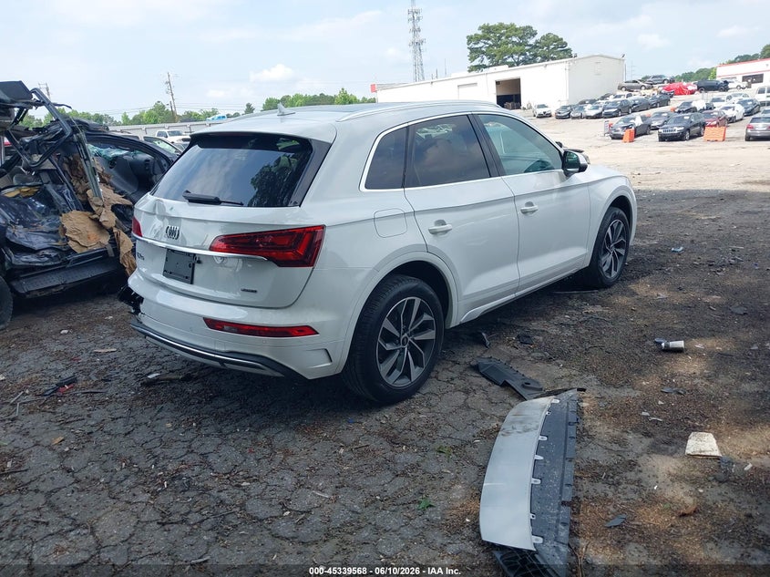 2021 Audi Q5 VIN WA1AAAFY9M2042093 IAAI salvage auction — FRONT & REAR, Salvage (Idaho), sold $8,000 on 2026-07-29 (photo 4)
