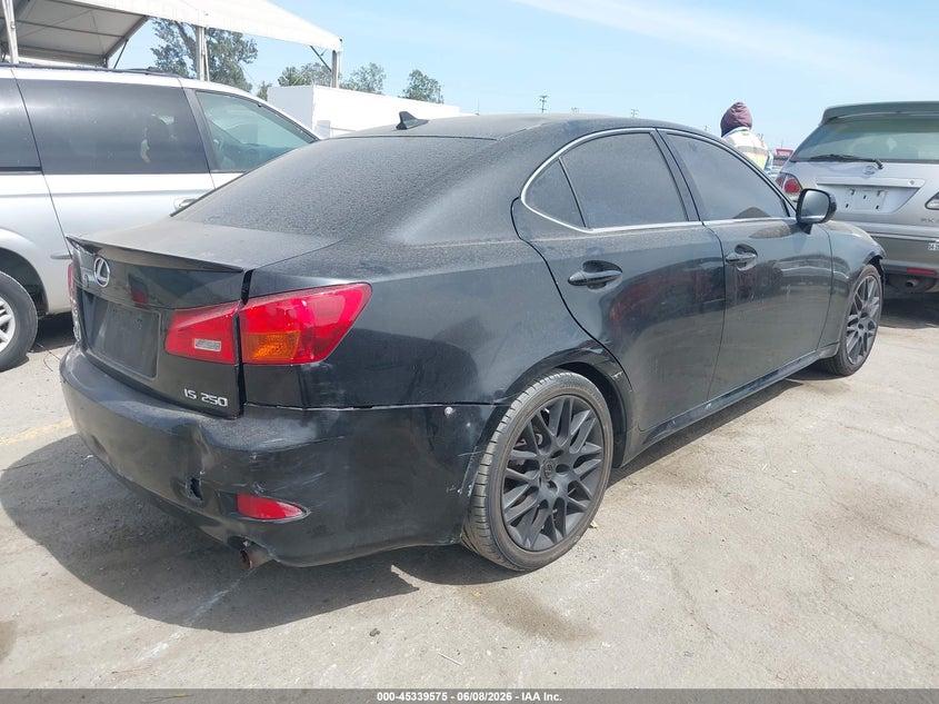 2008 Lexus Is VIN JTHBK262285076629 IAAI salvage auction — NORMAL WEAR, Salvage (California), sold $225 on 2026-07-08 (photo 4)