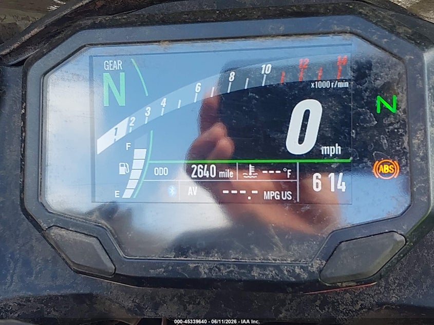 2025 Kawasaki Ninja VIN ML5EXGJ16SDA70631 IAAI salvage auction — ALL OVER, Salvage (Ohio), sold $1,500 on 2026-07-15 (photo 7)
