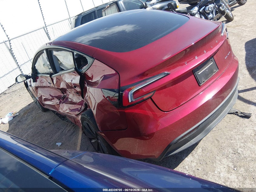 2025 Tesla Model 3 VIN 5YJ3E1EB4SF021811 IAAI salvage auction — LEFT SIDE, Clear (Oklahoma), sold $7,500 on 2026-07-29 (photo 3)