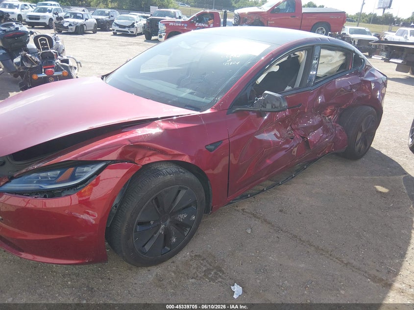 2025 Tesla Model 3 VIN 5YJ3E1EB4SF021811 IAAI salvage auction — LEFT SIDE, Clear (Oklahoma), sold $7,500 on 2026-07-29 (photo 6)