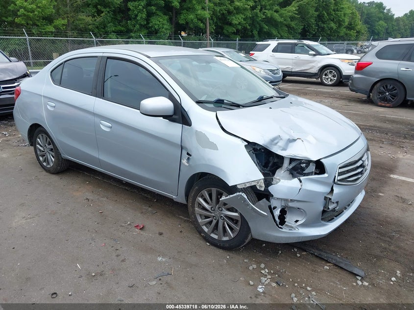 2018 Mitsubishi Mirage VIN ML32F3FJ1JHF00251 IAAI salvage auction — RIGHT FRONT, Salvage (North Carolina), sold $1,350 on 2026-07-23 (photo 1)