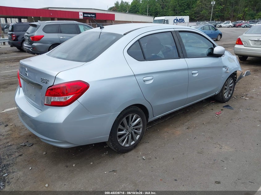 2018 Mitsubishi Mirage VIN ML32F3FJ1JHF00251 IAAI salvage auction — RIGHT FRONT, Salvage (North Carolina), sold $1,350 on 2026-07-23 (photo 4)