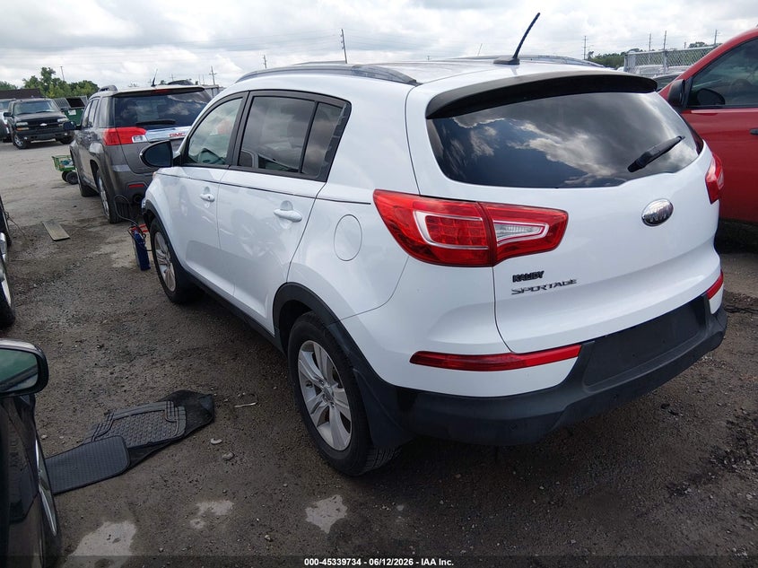 2013 Kia Sportage VIN KNDPB3A23D7426739 IAAI salvage auction — FRONT END, Clear (Oklahoma), sold $2,800 on 2026-08-01 (photo 3)